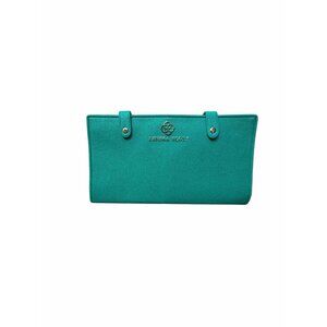 Kendra Scott Travel Jewelry Organizer Clutch Teal Green Faux Leather